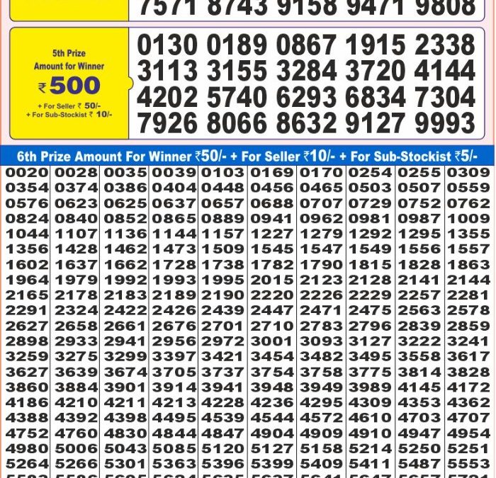 Dear Super Weekly Lottery Result 7PM