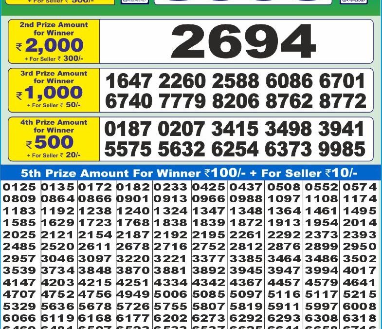 Dear 10 Lottery 1.30 PM  Result Today