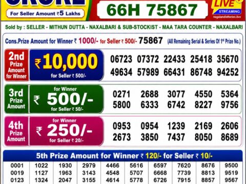 Nagaland State Lottery Result 23/05/2026