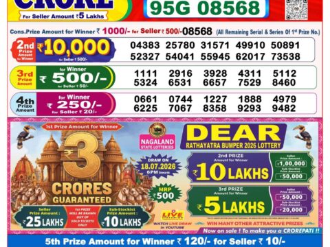 Nagaland State Lottery Result 12/07/2026