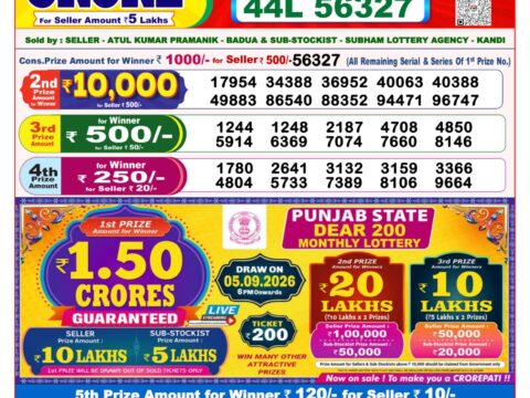 Nagaland State Lottery Result 11/08/2026
